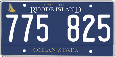 RI license plate 775825
