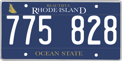 RI license plate 775828