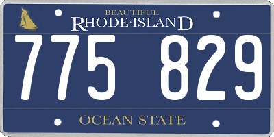 RI license plate 775829