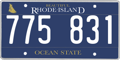 RI license plate 775831