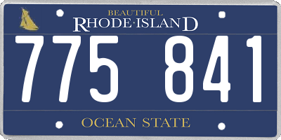 RI license plate 775841