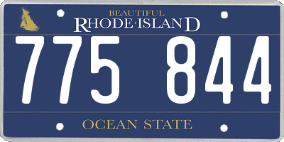 RI license plate 775844