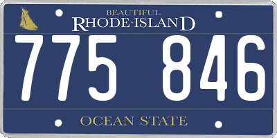 RI license plate 775846