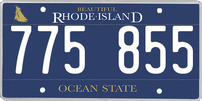 RI license plate 775855