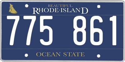 RI license plate 775861