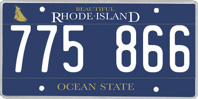 RI license plate 775866