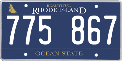 RI license plate 775867