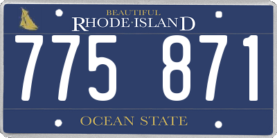 RI license plate 775871