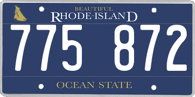 RI license plate 775872