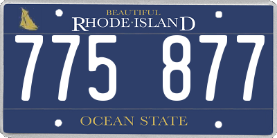 RI license plate 775877