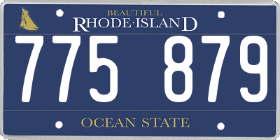 RI license plate 775879