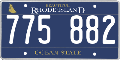 RI license plate 775882