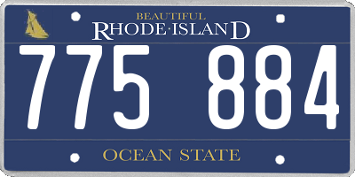 RI license plate 775884