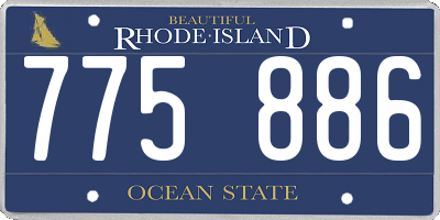 RI license plate 775886