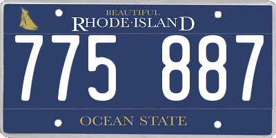 RI license plate 775887