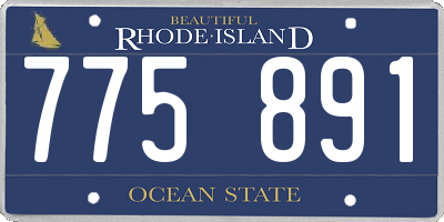 RI license plate 775891
