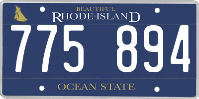 RI license plate 775894