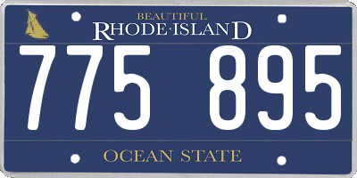 RI license plate 775895