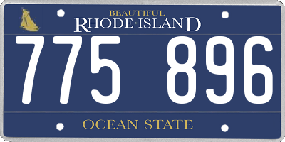 RI license plate 775896
