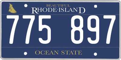 RI license plate 775897