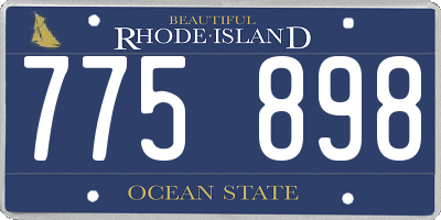 RI license plate 775898