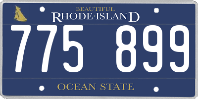 RI license plate 775899