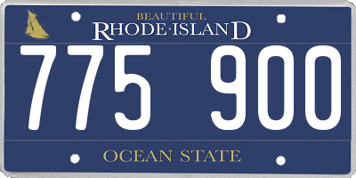 RI license plate 775900