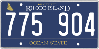 RI license plate 775904