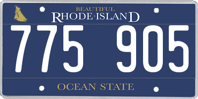RI license plate 775905