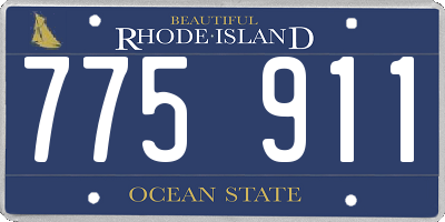 RI license plate 775911