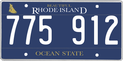 RI license plate 775912