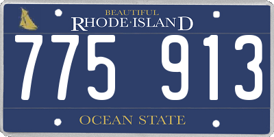 RI license plate 775913
