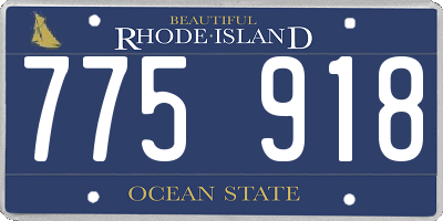 RI license plate 775918