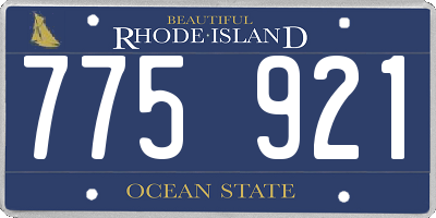 RI license plate 775921