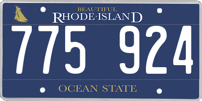 RI license plate 775924