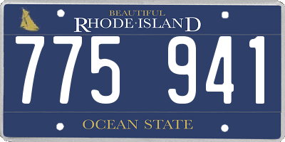 RI license plate 775941