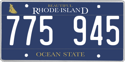 RI license plate 775945