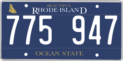 RI license plate 775947