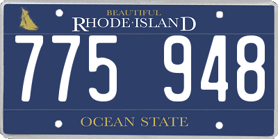 RI license plate 775948