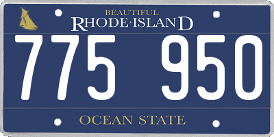 RI license plate 775950