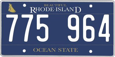 RI license plate 775964