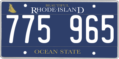 RI license plate 775965