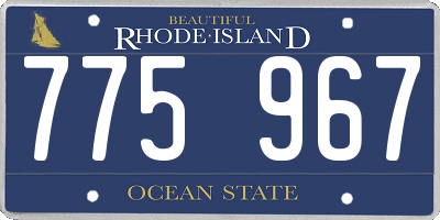 RI license plate 775967