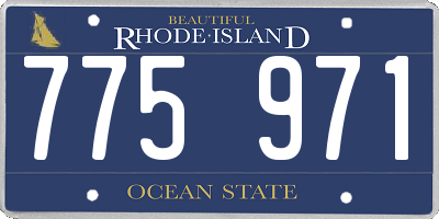 RI license plate 775971