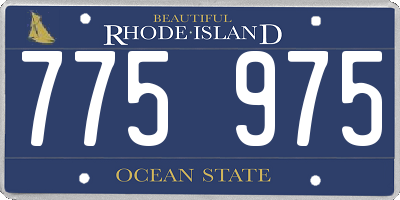 RI license plate 775975