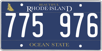 RI license plate 775976