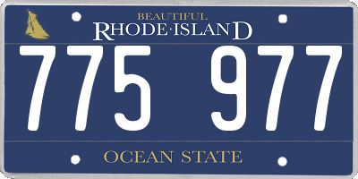 RI license plate 775977