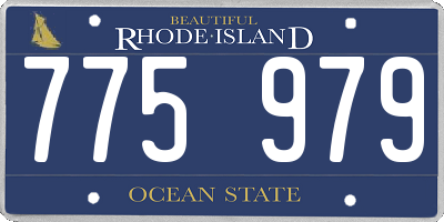 RI license plate 775979