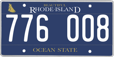 RI license plate 776008