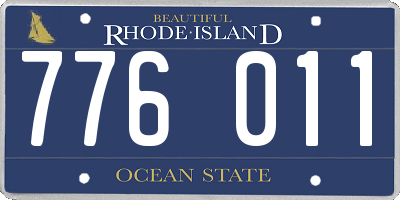 RI license plate 776011